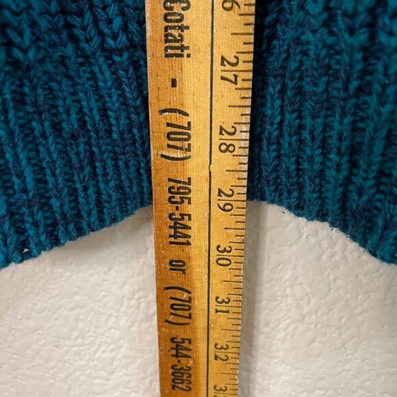 Vintage Cambridge Classics Size XL Men Green Chunky Knit Thick Fisherman Sweater - Picture 6 of 7